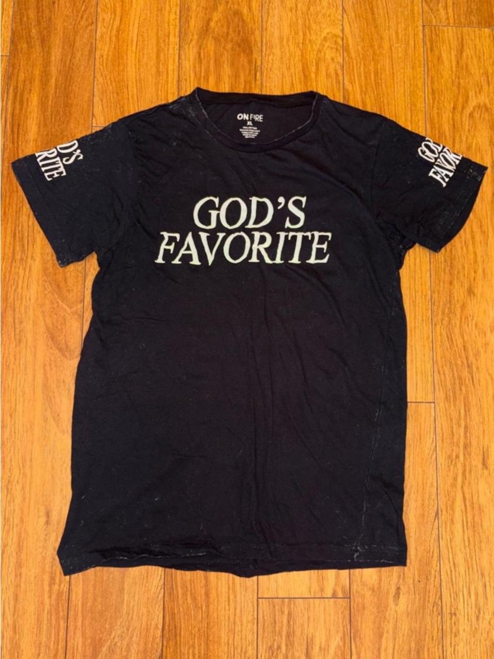 Black grunge "God's Favorite" graphic tee